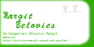 margit belovics business card